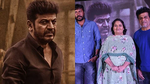 Shivarajkumar with his producer Geetha Shivarajkumar and director Nathan