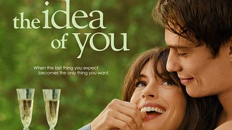 The Idea of You poster featuring Anne Hathaway and Nicholas Galitzine
