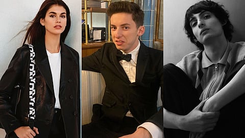 Kaia Gerber (left), Andrew Barth Feldman (middle), Finn Wolfhard (right)