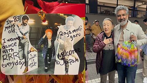 SS Rajamouli attends RRR screening in Japan, posts about a special fan encounter