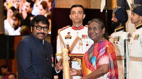 Chiranjeevi conferred with Padma Vibhushan