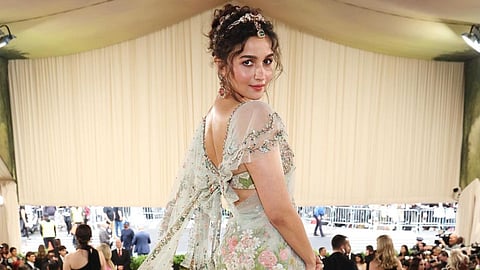 Alia Bhatt attends MET Gala 2024, dons a floral Sabyasachi saree