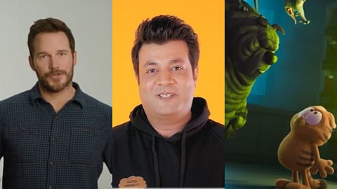 Chris Pratt introduces Varun Sharma as the voice of Garfield in Hindi