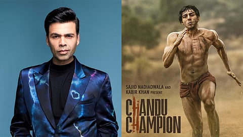 Karan Johar and Kartik Aaryan's Chandu Champion poster