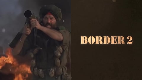 Sunny Deol in Border (left) and a still from the announcement video