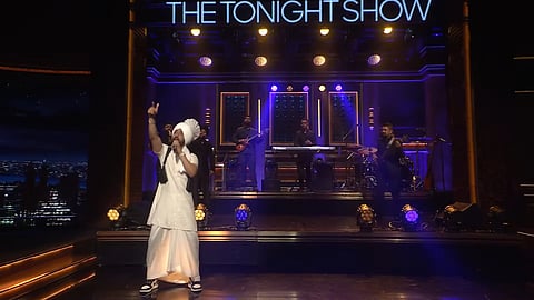 A still from the performance