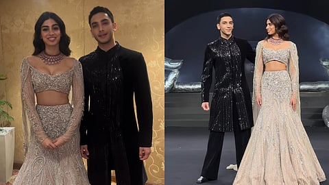 Vedang Raina and Khushi Kapoor at the India Couture Week