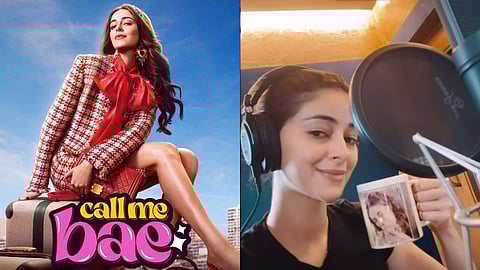 The poster of the series and Ananya Panday's grab from the video
