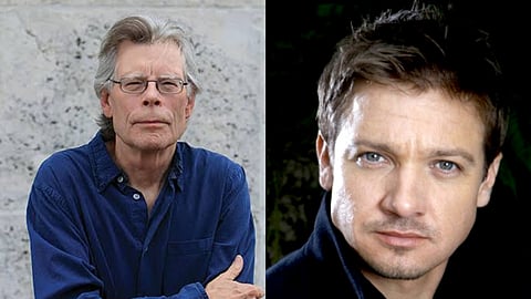 Stephen King (L), Jeremy Renner (R)