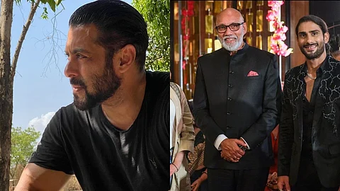 Salman Khan (left) and Sathyaraj and Pratiek Babbar