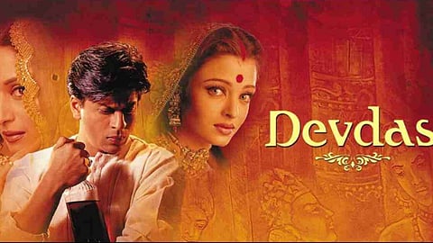 Shah Rukh Khan, Aishwarya Rai and Madhuri Dixit in a poster from Devdas