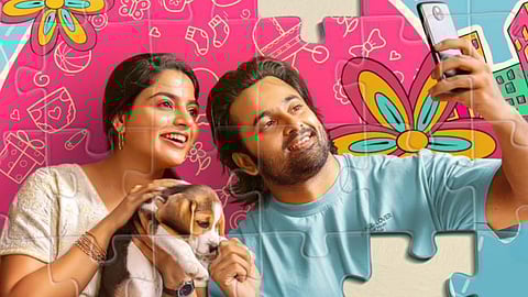 Nikhila Vimal and Unni Mukundan from the poster of Get-Set Baby