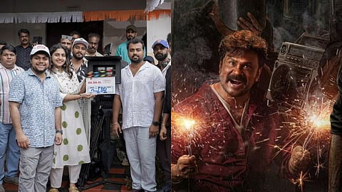 Pooja ceremony of Bha Bha Ba. Dileep from the first look of Bha Bha Ba.