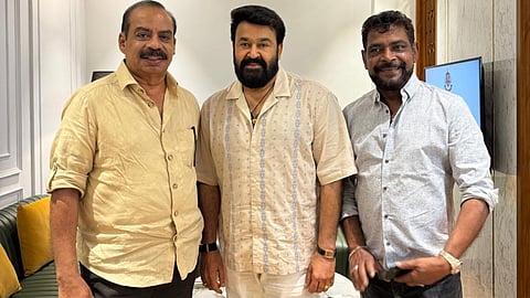 Sathyan Anthikad, Mohanlal and Antony Perumbavoor