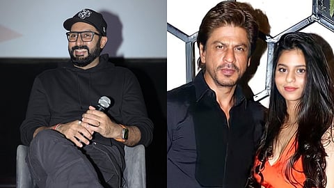 Abhishek Bachchan (left) and Shah Rukh Khan along with daughter Suhana Khan