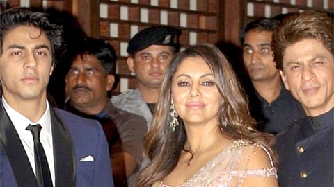 (From left) Aryan Khan, Gauri Khan and Shah Rukh Khan