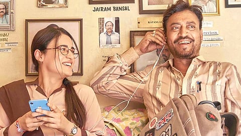 Radhikka and Irrfan's still from Angrezi Medium
