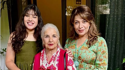 (from left) Mihika, Sushma Seth and Divya Seth Shah
