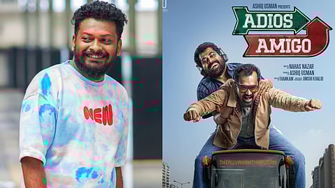Nahas Nazar (L), Poster of Adios Amigo (R)