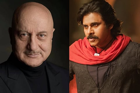 Anupam Kher (L) and Pawan Kalyan (R)