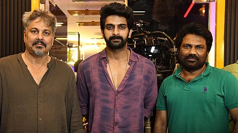 Naga Shaurya with makers of his next film