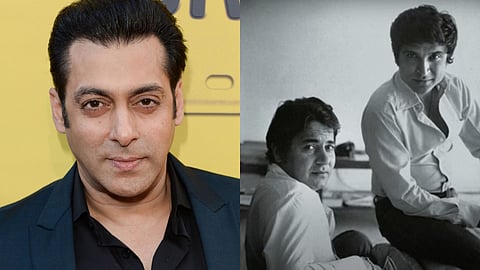 Salman Khan (L) and an old photo of Salim-Javed (R)