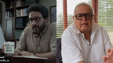 Mohammed Zeeshan Ayyub in Scoop (left) and Hansal Mehta