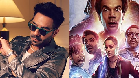 Aparshakti Khurana (left) and a poster from Stree 2
