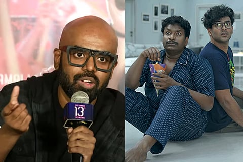 Ritesh Rana (L) and a still from Mathu Vadalara (R)