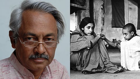 Girish Kasaravalli(L) and a still from Ghatashraddha