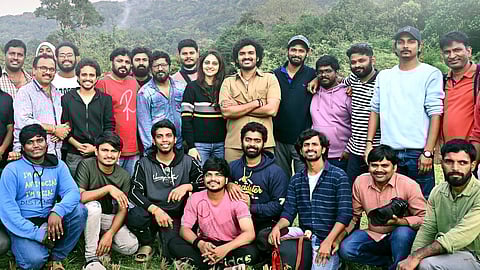 Kiran Abbavaram with the KA team