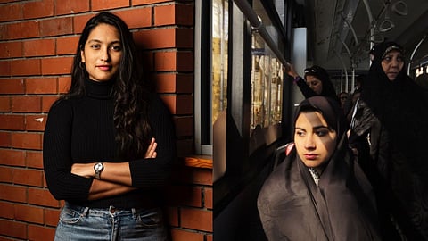 Sreemoyee Singh (L) and a still from And Towards Happy Alleys (R)