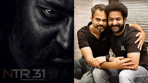 Untitled film poster (L) and Jr NTR-Prashanth Neel (R)