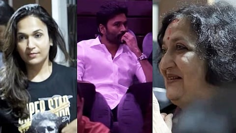 Dhanush watched Rajinikanth's Vettaiyan with his son and Rajinikanth's family