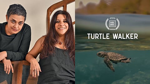 Reema Kagti, Zoya Akhtar and the poster of the film