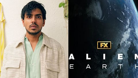 Adarsh Gaurav (left) and a poster from Alien: Earth