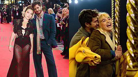 Andrew Garfield brings Florence Pugh's cutout to We Live in Time premiere