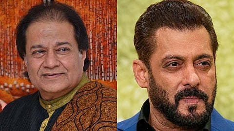 Anup Jalota (L) and Salman Khan (R)