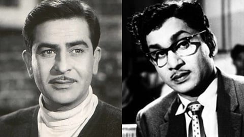 Raj Kapoor (left) and Akkineni Nageswara Rao