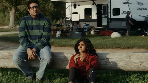Abhishek Bachchan and Ahilya Bamroo in the trailer