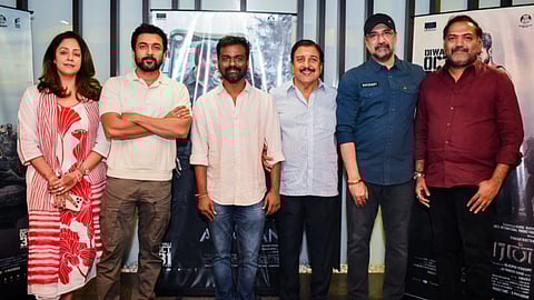 Sivakumar, Suriya and Jyotika congratulate Rajkumar Periasamy and the team of Amaran