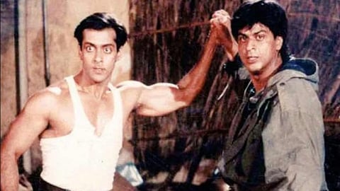 Salman Khan and Shah Rukh Khan in Karan Arjun