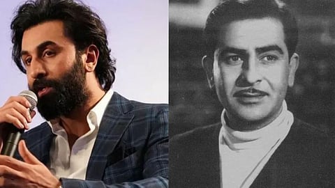 Ranbir Kapoor and Raj Kapoor