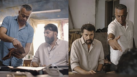 Gautham Vasudev Menon shares BTS photos with Mammootty from the sets of Dominic and the Ladies' Purse