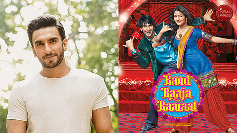 Ranveer Singh (L) and the poster of Band Baaja Baaraat (R)