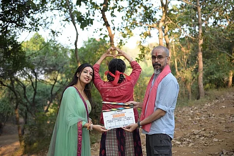 Kanika Dhillon (L), Taapsee Pannu (M) and Devashish Makhija (R)