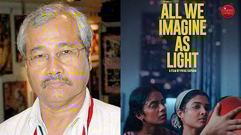 Jahnu Barua (L) and All We Imagine As Light poster (R)