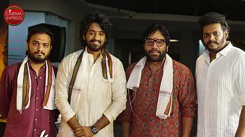 Mowgli team with Sandeep Reddy Vanga and Srikanth Odela at Mowgli launch ceremony