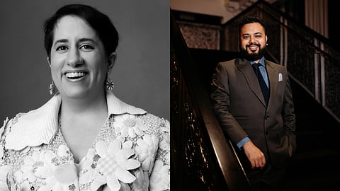 Producers Guneet Monga (left) and Achin Jain