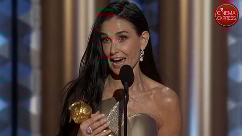 Demi Moore calls The Substance "absolutely bonkers script" in her Golden Globe acceptance speech
